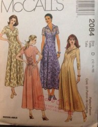 2084 PULLOVER LONGER BACK TIED DRESS, SLIP PATTERN 12-16,18-22